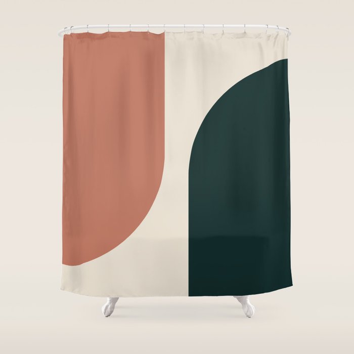 Modern Minimal Arch Abstract LXXXII Shower Curtain Gallery Image 1