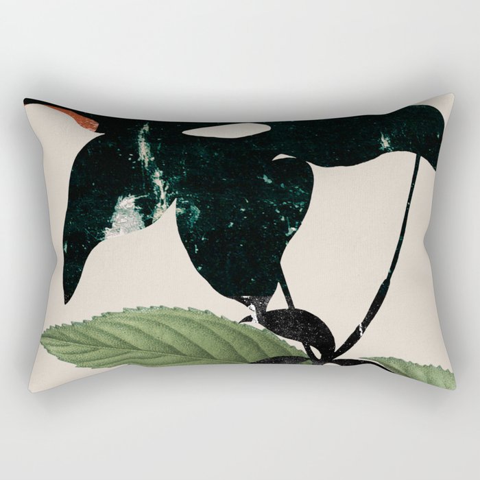 minimal collage/ Flower  Rectangular Pillow Gallery Image 1
