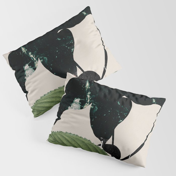 minimal collage/ Flower  Pillow Sham Gallery Image 1