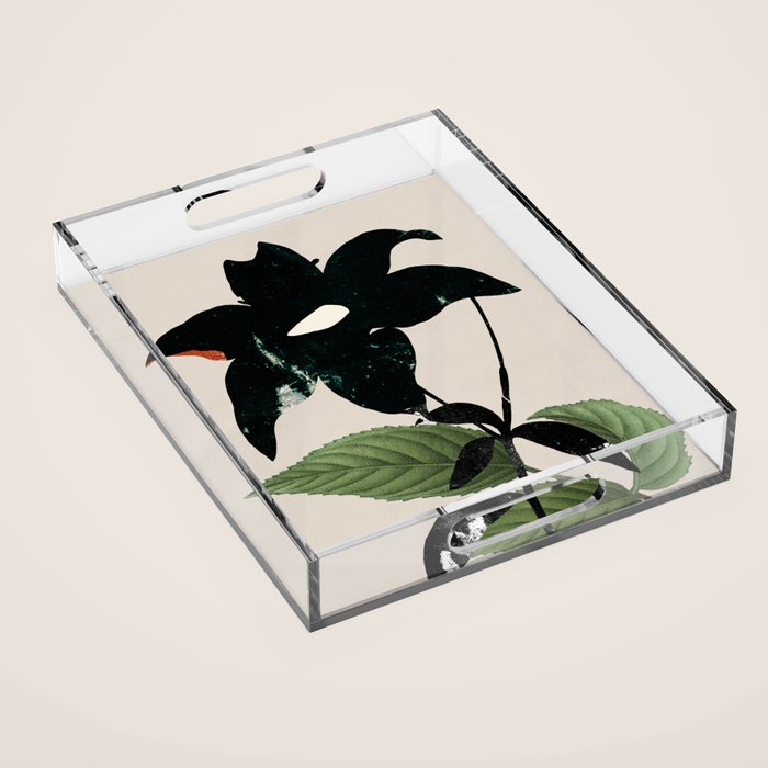 minimal collage/ Flower  Acrylic Tray Gallery Image 1