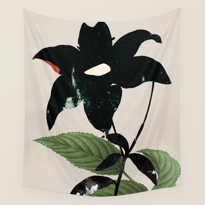 minimal collage/ Flower  Wall Tapestry Gallery Image 4