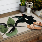 minimal collage/ Flower  Outdoor Rug Gallery Image 2