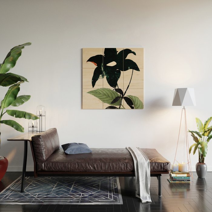 minimal collage/ Flower  Wood Wall Art Gallery Image 2