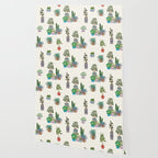 Ivory Background Plant Love Art Print Pattern Wallpaper Gallery Image 2