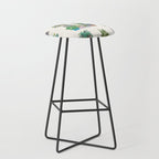 Ivory Background Plant Love Art Print Pattern Stool Gallery Image 1