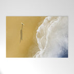 Surfer On The Beach From Above  Welcome Mat Gallery Image 1