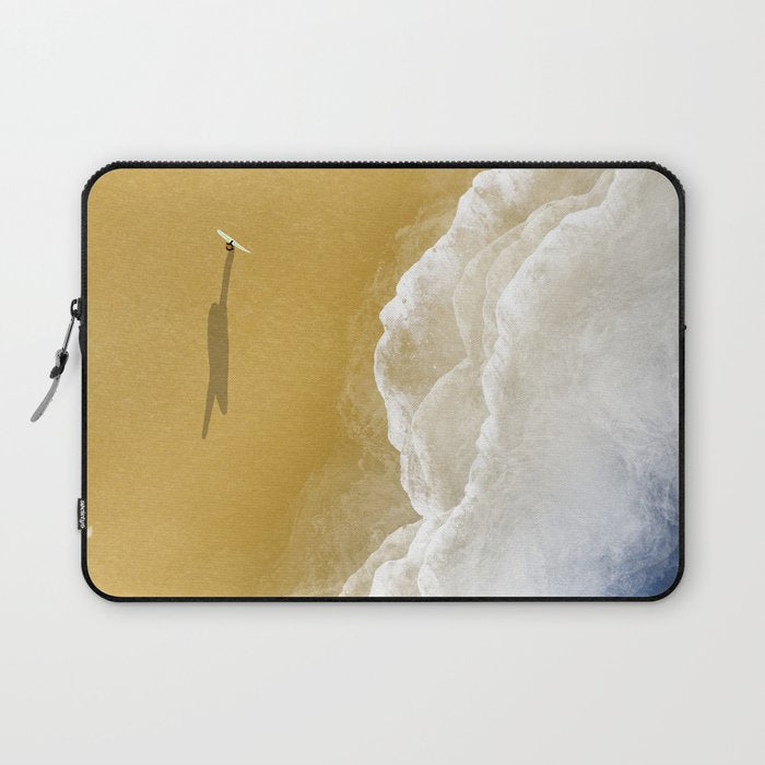 Surfer On The Beach From Above  Laptop Sleeve Gallery Image 1