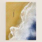 Surfer On The Beach From Above  Jigsaw Puzzle Gallery Image 1
