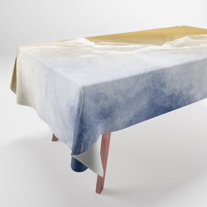 Surfer On The Beach From Above  Tablecloth Gallery Image 1