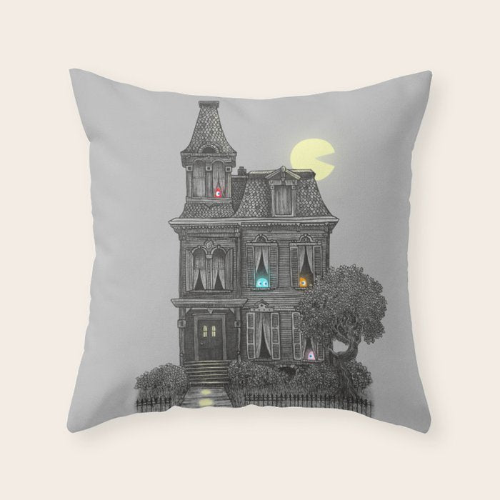Haunted by the 80's Throw Pillow Gallery Image 1