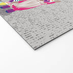 I gnome you // grey background little happy and lovely gnomes with rainbows fuchsia pink hearts Welcome Mat Gallery Image 2