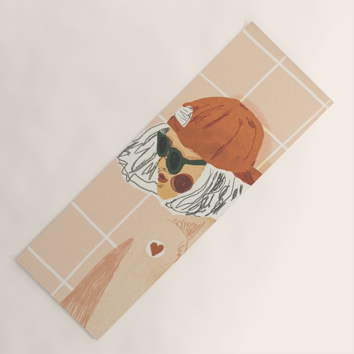Girl Who Loves Baseball Yoga Mat Gallery Image 1