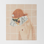 Girl Who Loves Baseball Throw Blanket Gallery Image 2