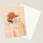 Girl Who Loves Baseball Stationery Card Gallery Image 2