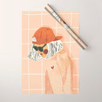 Girl Who Loves Baseball Wrapping Paper Gallery Image 1