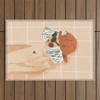 Girl Who Loves Baseball Outdoor Rug Gallery Image 1