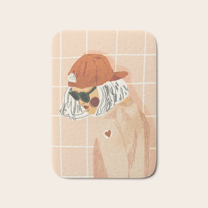 Girl Who Loves Baseball Bath Mat Gallery Image 1