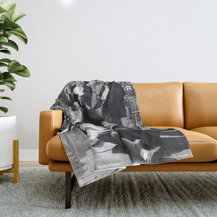 Nuns Photography Rebellious Nuns Drinking and Smoking Poster | Smoking Nuns Vintage Photo -Smoking Throw Blanket Gallery Image 1