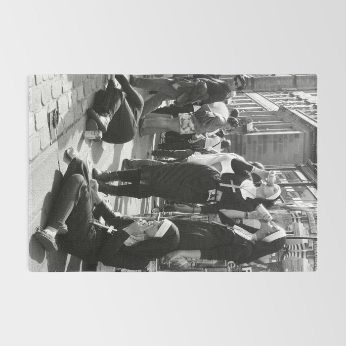 Nuns Photography Rebellious Nuns Drinking and Smoking Poster | Smoking Nuns Vintage Photo -Smoking Rug Gallery Image 2