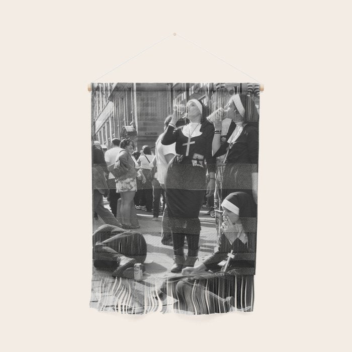 Nuns Photography Rebellious Nuns Drinking and Smoking Poster | Smoking Nuns Vintage Photo -Smoking Wall Hanging Gallery Image 1