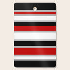 Modern Horizontal Stripes // Red, Gray, Black and White Cutting Board Gallery Image 1