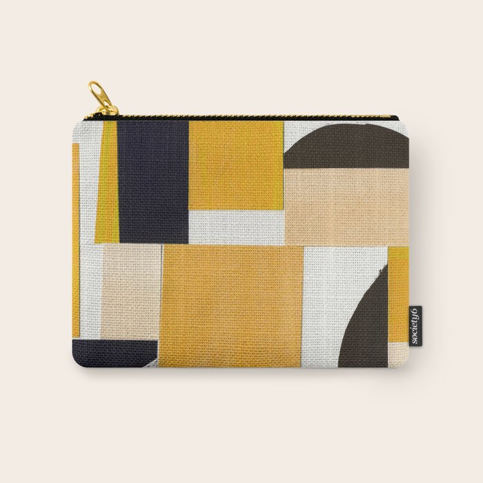Yellow Abstract Collage Carry All Pouch Gallery Image 1