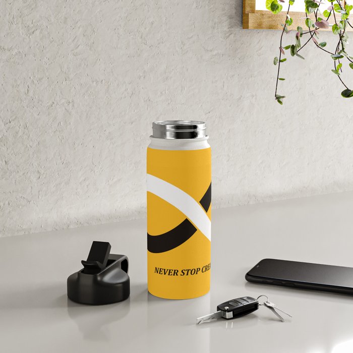 Never stop creating (the infinity pencil) Water Bottle Gallery Image 4