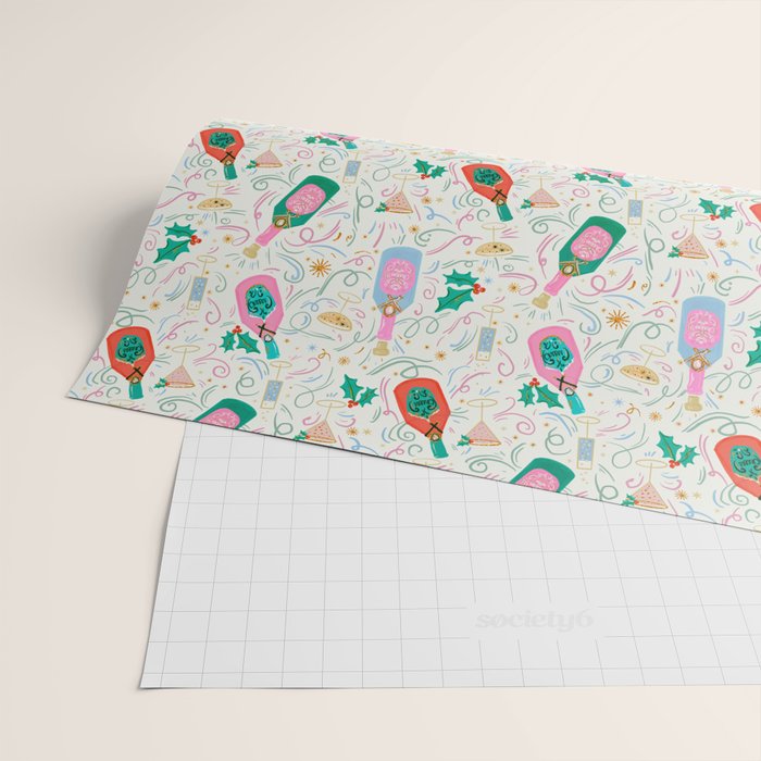 Festive holiday drinks illustration Wrapping Paper Gallery Image 2
