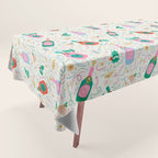 Festive holiday drinks illustration Tablecloth Gallery Image 1