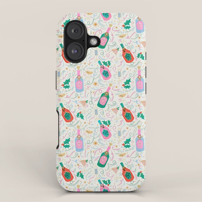 Festive holiday drinks illustration iPhone Case Gallery Image 1