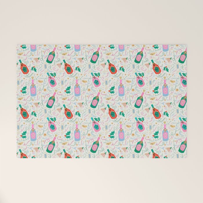 Festive holiday drinks illustration Welcome Mat Gallery Image 1