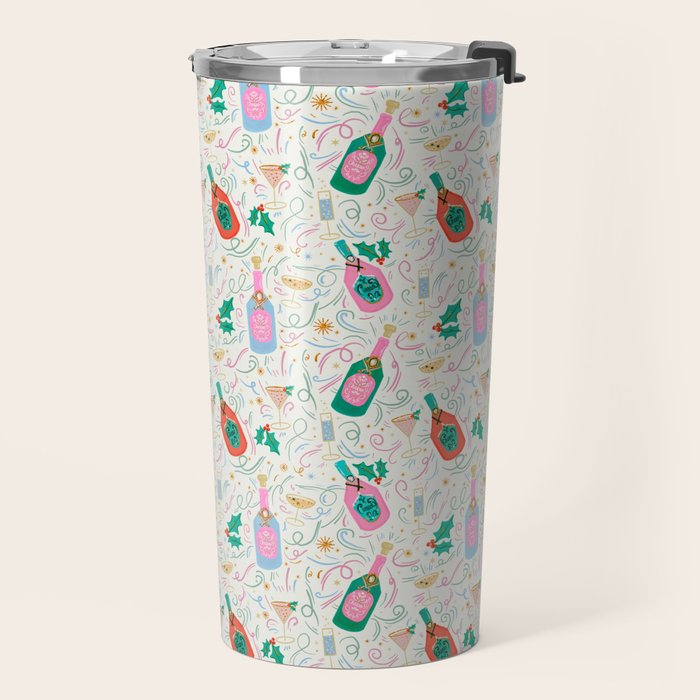 Festive holiday drinks illustration Travel Mug Gallery Image 2