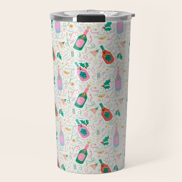 Festive holiday drinks illustration Travel Mug Gallery Image 1
