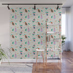 Festive holiday drinks illustration Wall Mural Gallery Image 1