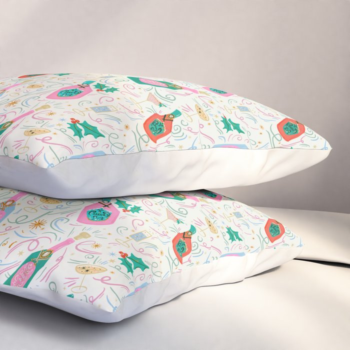 Festive holiday drinks illustration Pillow Sham Gallery Image 3