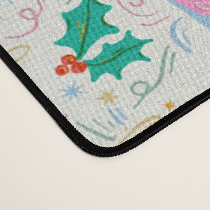 Festive holiday drinks illustration Desk Mat Gallery Image 4