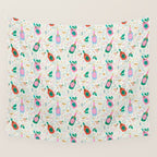 Festive holiday drinks illustration Wall Tapestry Gallery Image 4