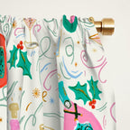 Festive holiday drinks illustration Window Curtain Gallery Image 2