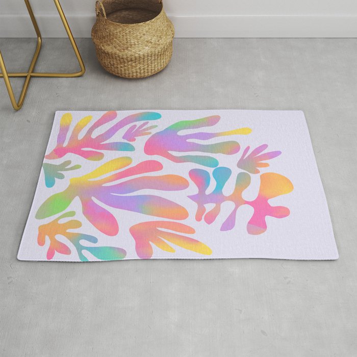 Matisse colorful pastel cutouts Rug Gallery Image 1