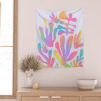 Matisse colorful pastel cutouts Wall Tapestry Gallery Image 2