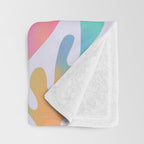 Matisse colorful pastel cutouts Throw Blanket Gallery Image 3