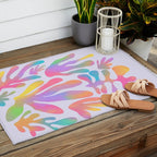 Matisse colorful pastel cutouts Outdoor Rug Gallery Image 2