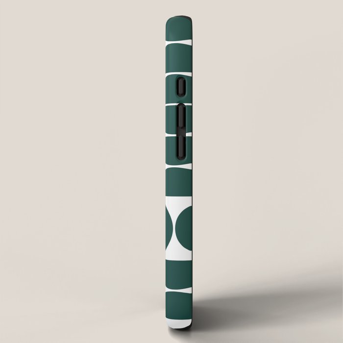 Mid Century Modern Geometric 04 Dark Green iPhone Case Gallery Image 2