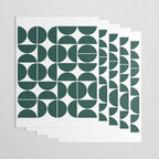 Mid Century Modern Geometric 04 Dark Green Wrapping Paper Gallery Image 3