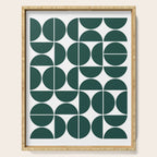 Mid Century Modern Geometric 04 Dark Green Serving Tray Gallery Image 1