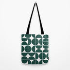 Mid Century Modern Geometric 04 Dark Green Tote Bag Gallery Image 2