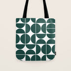 Mid Century Modern Geometric 04 Dark Green Tote Bag Gallery Image 1