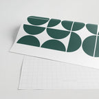 Mid Century Modern Geometric 04 Dark Green Wrapping Paper Gallery Image 2