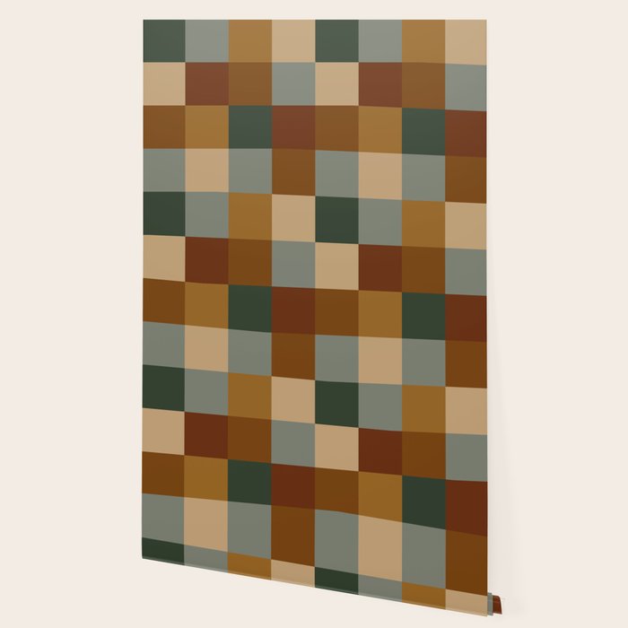 Bold Earthy Checks Pattern - Large VI Wallpaper Gallery Image 2