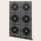black and white bandana pattern Wallpaper Gallery Image 2
